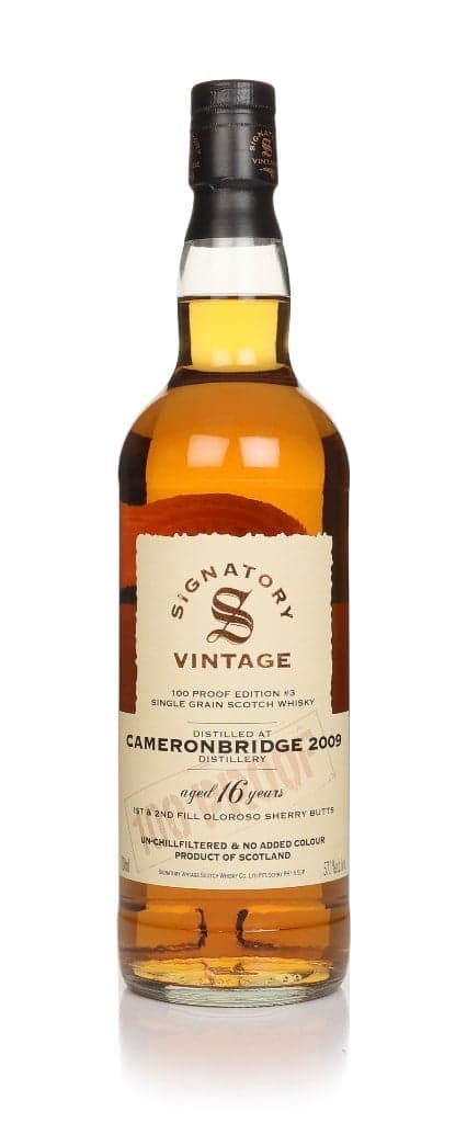 Cameronbridge 16 anos 2009 - 100 Proof Grain Edition #3 (Signatory)