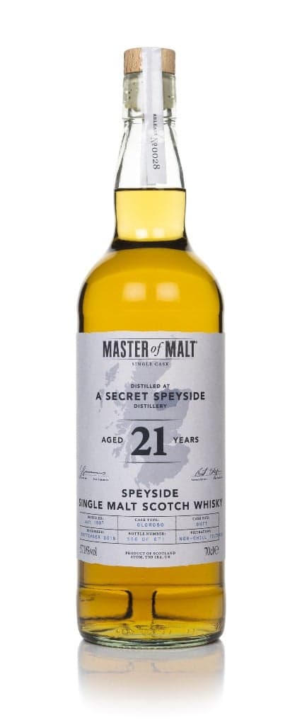 Secret Speyside Distillery 21 anos Single Cask (Master of Malt)